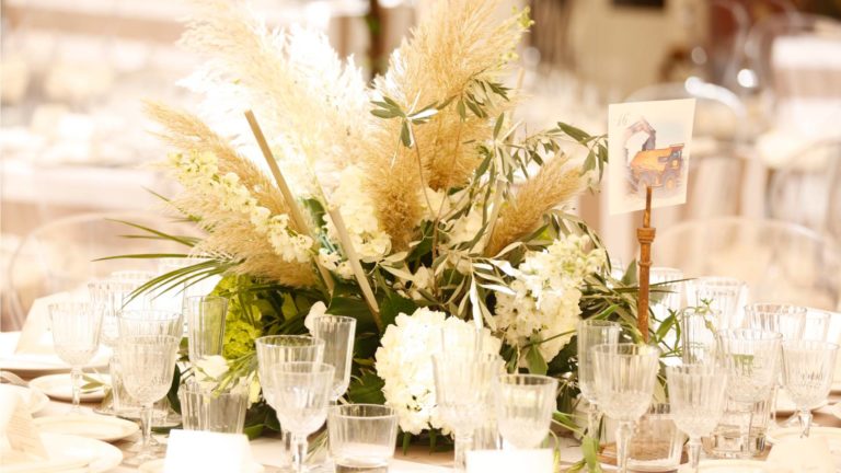 Centro Mesa Boda Flores Blancas