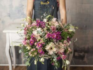Cesta Grande Con Flores Rosas Especial